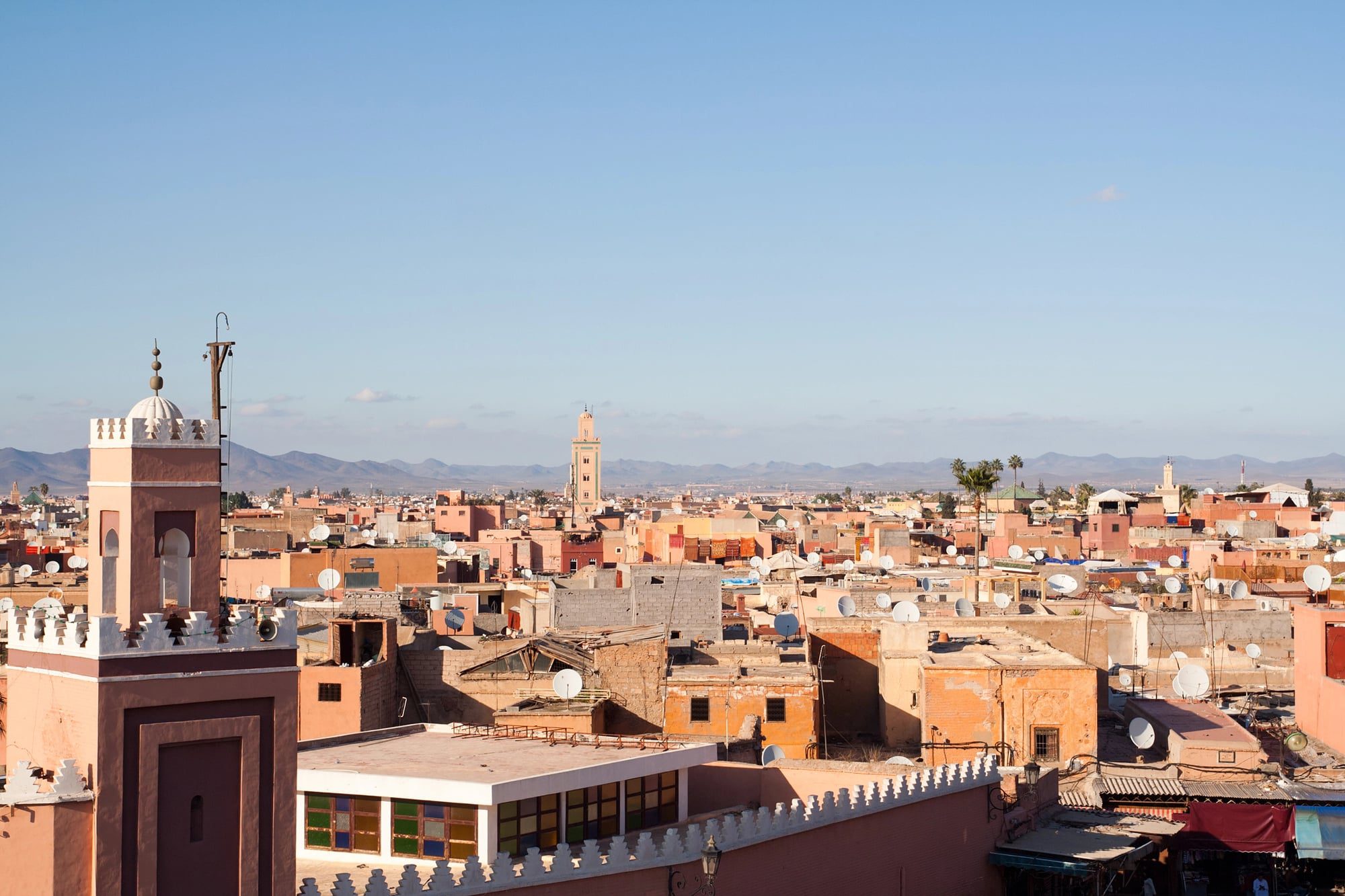 Aerial view of the city