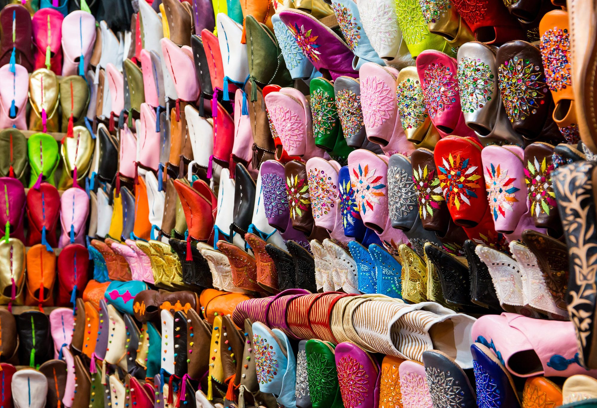 Beautiful leather goods in Marrakech