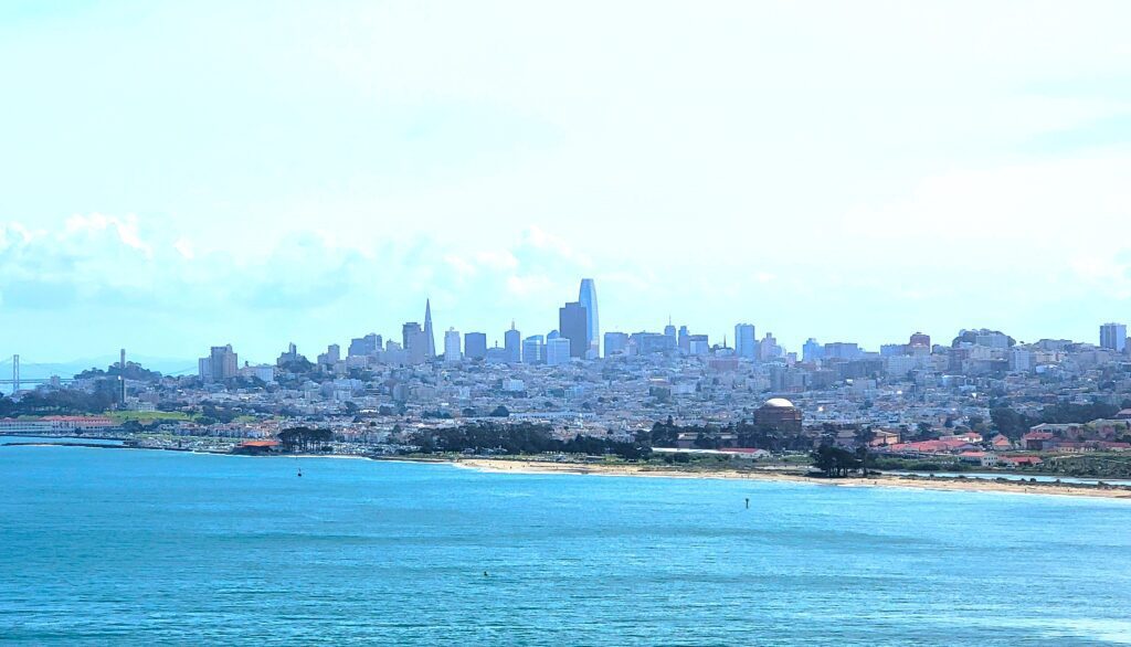 View of San Francisco from the bridge 