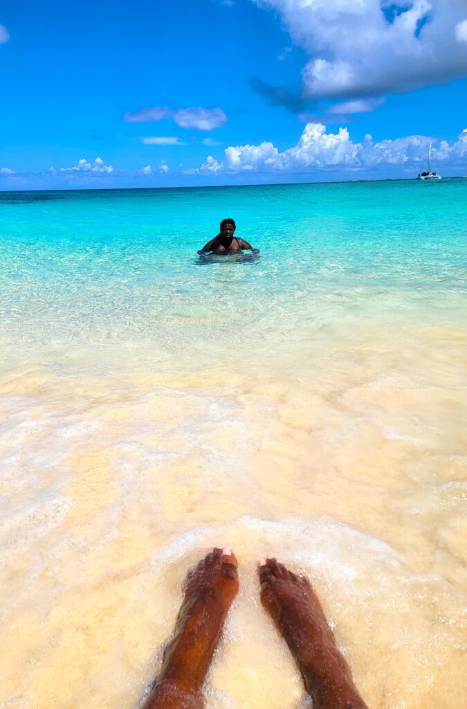 Lounging at the beach